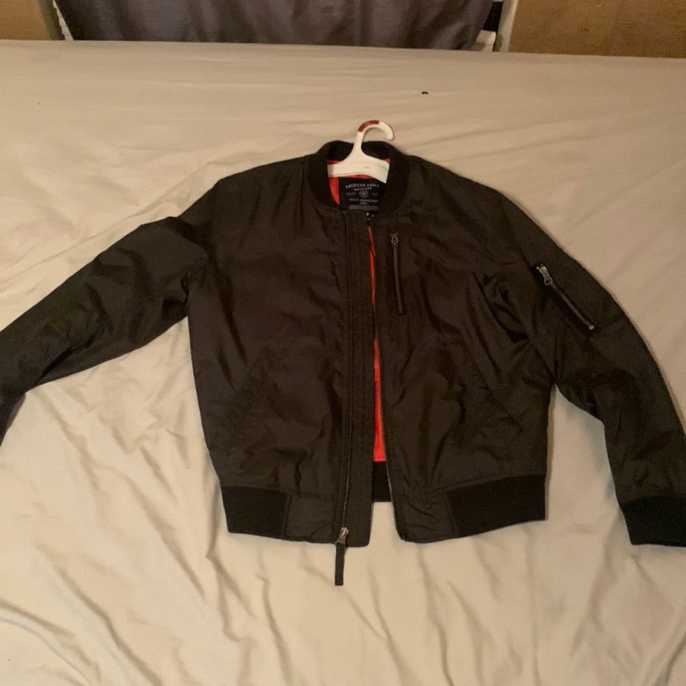 Green bomber jacket